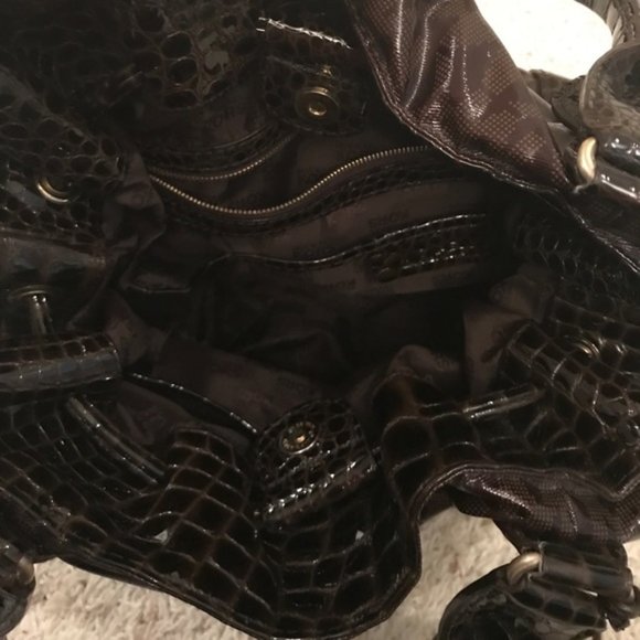 Michael Kors Oversized Faux Croc Tote Bag | Y2K Statement Shoulder Bag - Picture 5 of 6